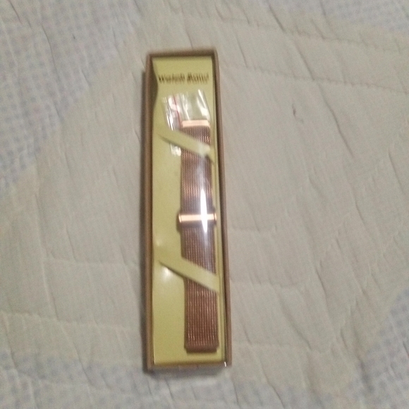 New Rose Gold Genuine Leather Watch Bands - Picture 3 of 5